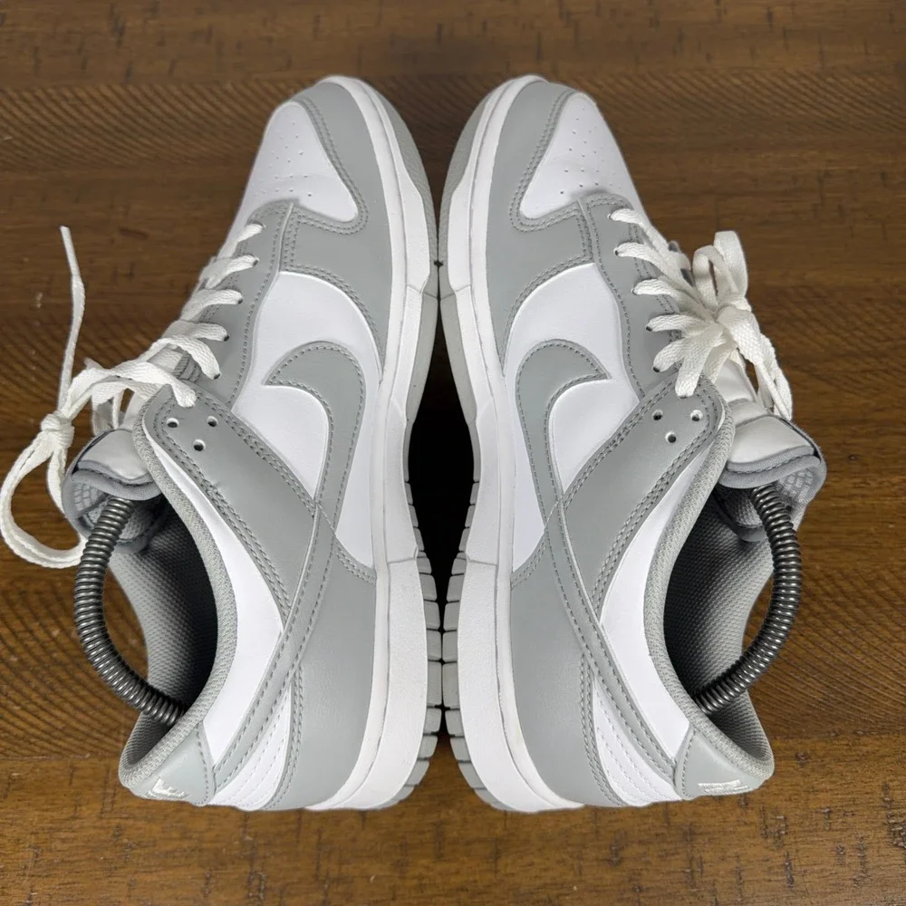 Nike Dunk Low Shoes Mens 9.5 White Light Smoke Grey Retro Streetwear Sneakers